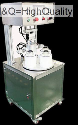 Máquina taponadora al vacío semiautomática de botellas de vidrio HQ-ZKXG4